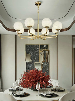 Alabaster Maytoni Erich Brass Chandelier