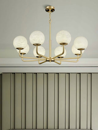 Alabaster Maytoni Erich Brass Chandelier