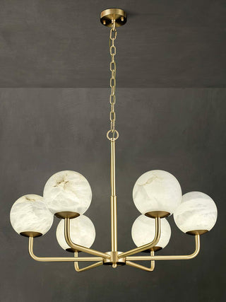 Alabaster Maytoni Erich Brass Chandelier