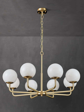 Alabaster Maytoni Erich Brass Chandelier