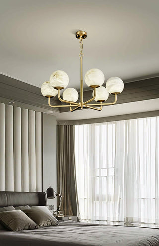 Alabaster Maytoni Erich Brass Chandelier