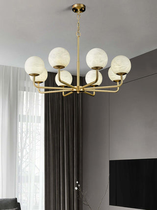 Alabaster Maytoni Erich Brass Chandelier