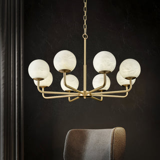 Alabaster Maytoni Erich Brass Chandelier