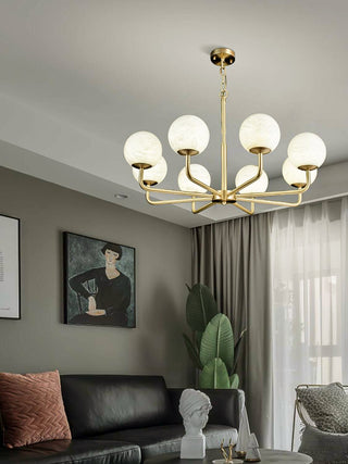 Alabaster Maytoni Erich Brass Chandelier