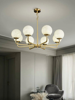 Alabaster Maytoni Erich Brass Chandelier