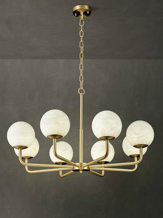 Alabaster Maytoni Erich Brass Chandelier