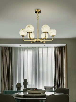 Alabaster Maytoni Erich Brass Chandelier