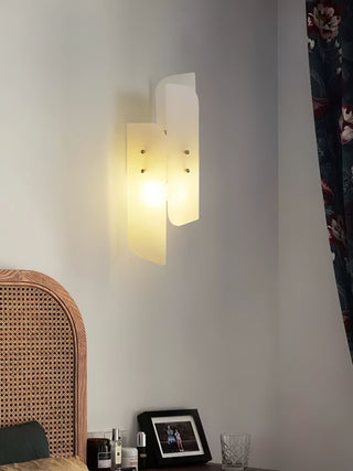 Alabaster Megalith Brass Wall Light