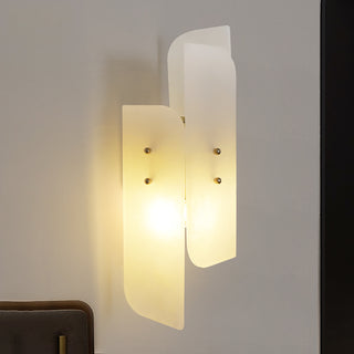 Alabaster Megalith Brass Wall Light