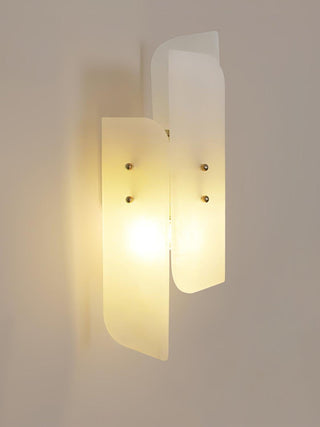 Alabaster Megalith Brass Wall Light