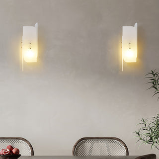 Alabaster Megalith Brass Wall Light