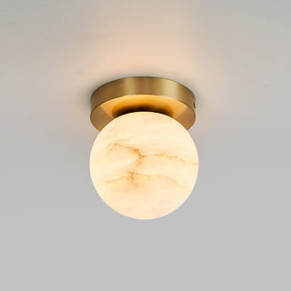 Alabaster Melange Brass Ceiling Light