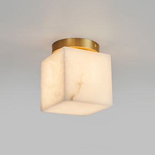 Alabaster Melange Brass Ceiling Light