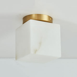 Alabaster Melange Brass Ceiling Light