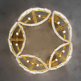 Alabaster Modern Brass Ceiling Lamp