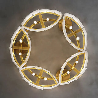 Alabaster Modern Brass Ceiling Lamp