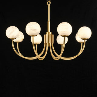 Alabaster Modern Brass Chandelier