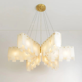 Alabaster Modern Cascade Tiered Chandelier