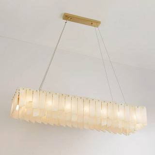 Alabaster Modern Cascade Tiered Chandelier