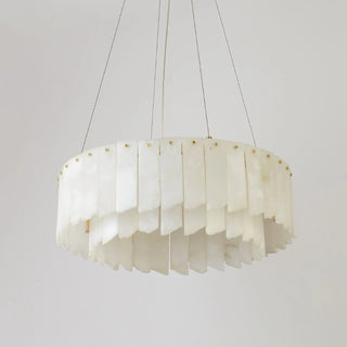 Alabaster Modern Cascade Tiered Chandelier