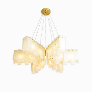 Alabaster Modern Cascade Tiered Chandelier