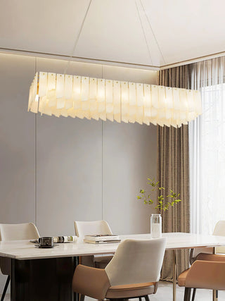 Alabaster Modern Cascade Tiered Chandelier