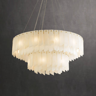 Alabaster Modern Cascade Tiered Chandelier