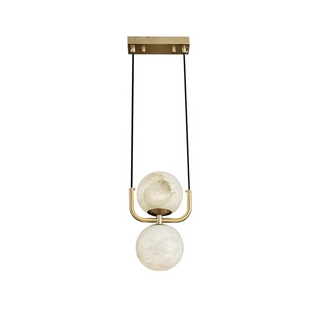 Alabaster Modern Copper Pendant Light