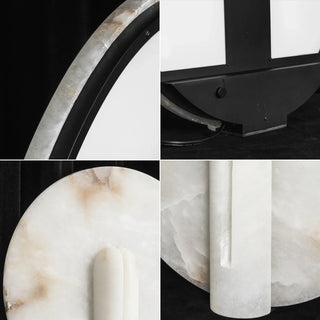 Alabaster Modern Disc Table Lamp