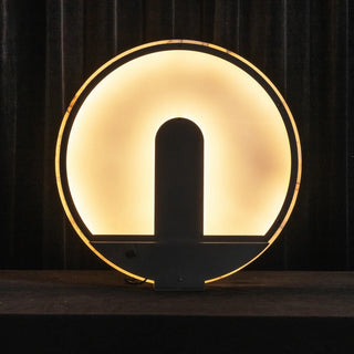 Alabaster Modern Disc Table Lamp