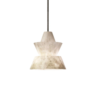 Alabaster Modern Hat Shape Pendant Light