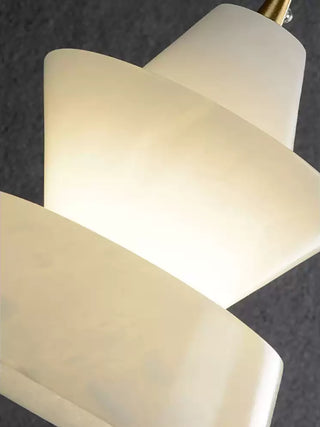 Alabaster Modern Hat Shape Pendant Light