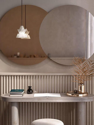 Alabaster Modern Hat Shape Pendant Light