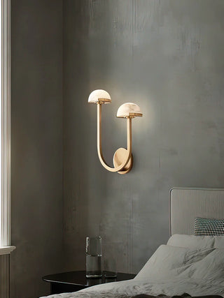 Alabaster Mushroom Wall Lamp