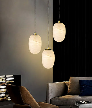 Alabaster Modern Pebble Pendant Lamp