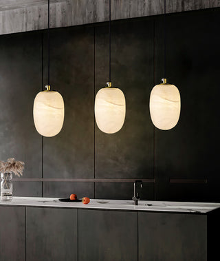 Alabaster Modern Pebble Pendant Lamp