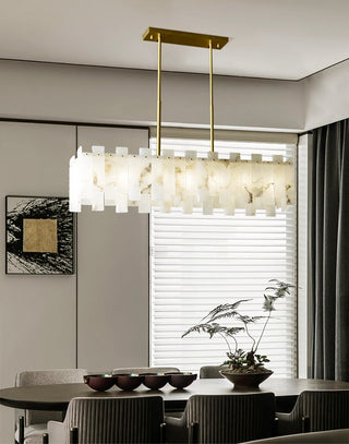 Alabaster Modern Rectangular Linear Chandelier