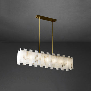 Alabaster Modern Rectangular Linear Chandelier