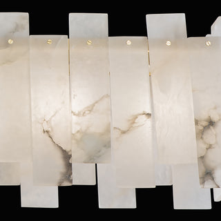 Alabaster Modern Rectangular Linear Chandelier