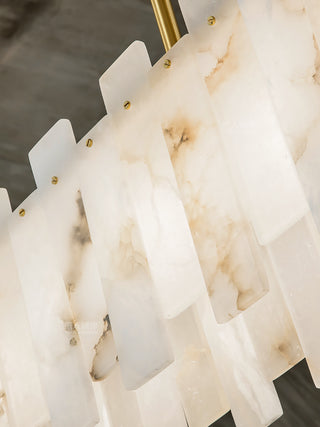 Alabaster Modern Rectangular Linear Chandelier