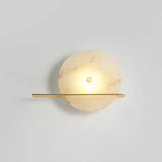 Alabaster Modern Round Wall Sconce