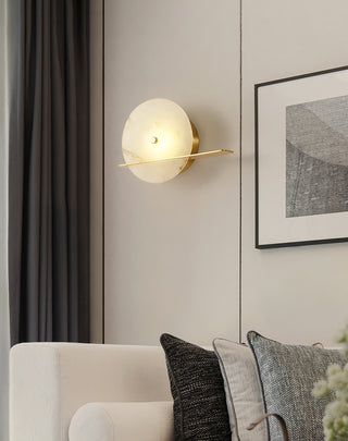 Alabaster Modern Round Wall Sconce