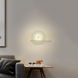 Alabaster Modern Round Wall Sconce