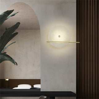 Alabaster Modern Round Wall Sconce