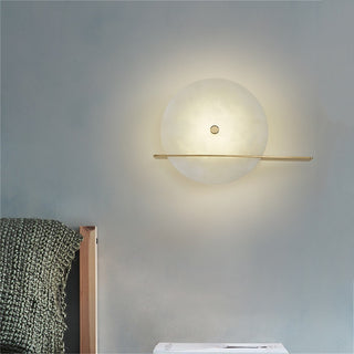 Alabaster Modern Round Wall Sconce