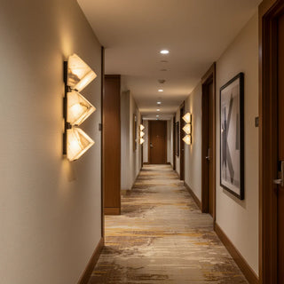 Minimalist Alabaster Facade Wall Lamp