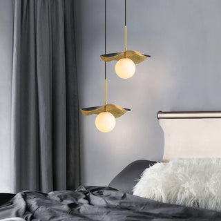 Alabaster Montera Brass Pendant Light