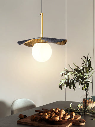 Alabaster Montera Brass Pendant Light