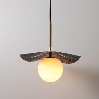 Alabaster Montera Brass Pendant Light