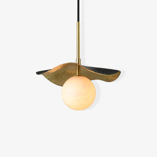 Alabaster Montera Brass Pendant Light